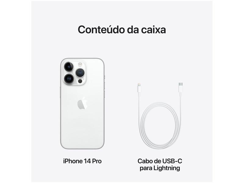 Apple iPhone 14 Pro 128GB Prateado 6,1” 48M - iPhone 13 Pro